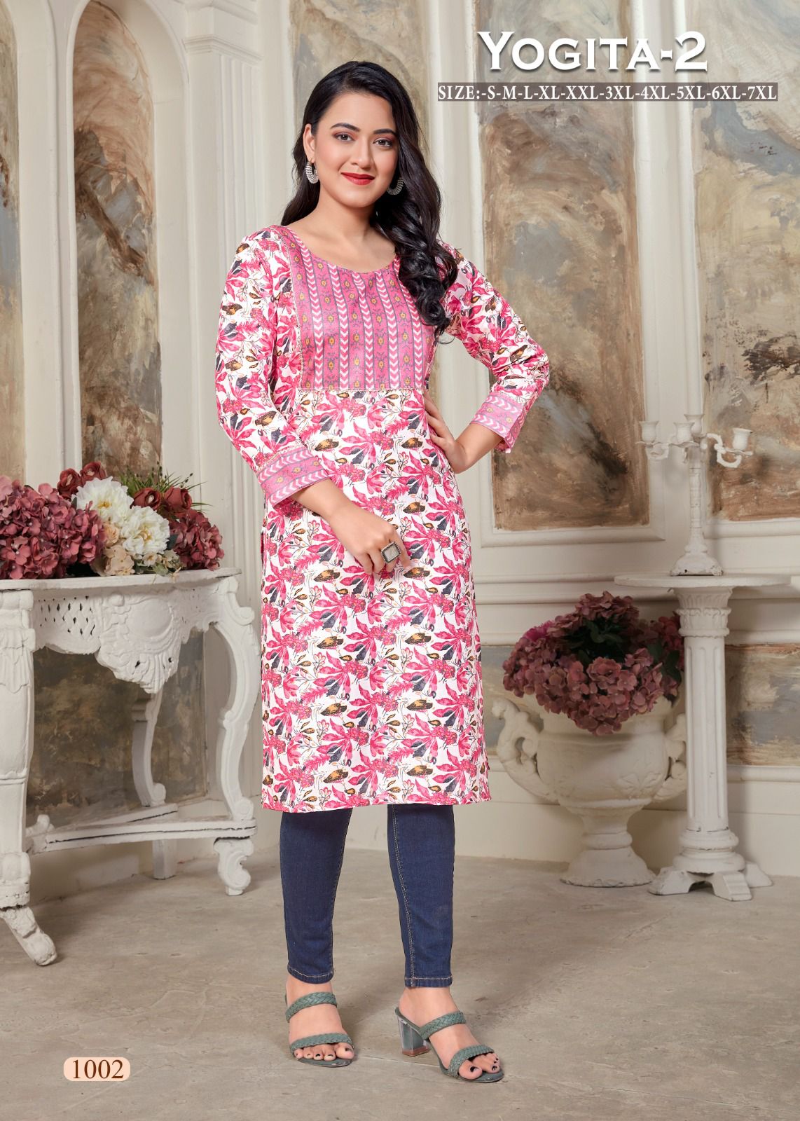 Yogita 2 Rayon Printed Plus Size Kurtis Catalog
